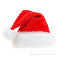 Plush cap christmas decoration christmas hat Thick and warm big hair ball christmas santa hat